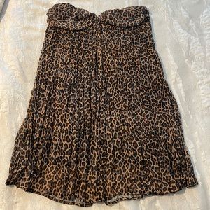 Fire Los Angeles strapless leopard print dress. Size medium
